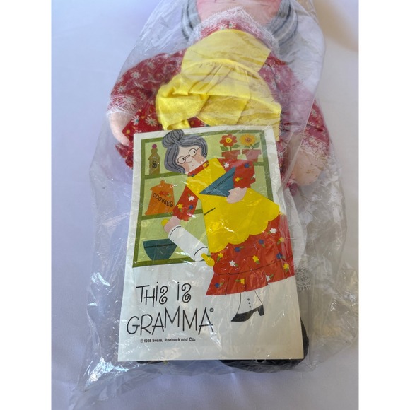 Vintage 1968 Joyce Miller Sears Gramma Grampa Cloth Dolls NIB Sealed - Picture 4 of 11